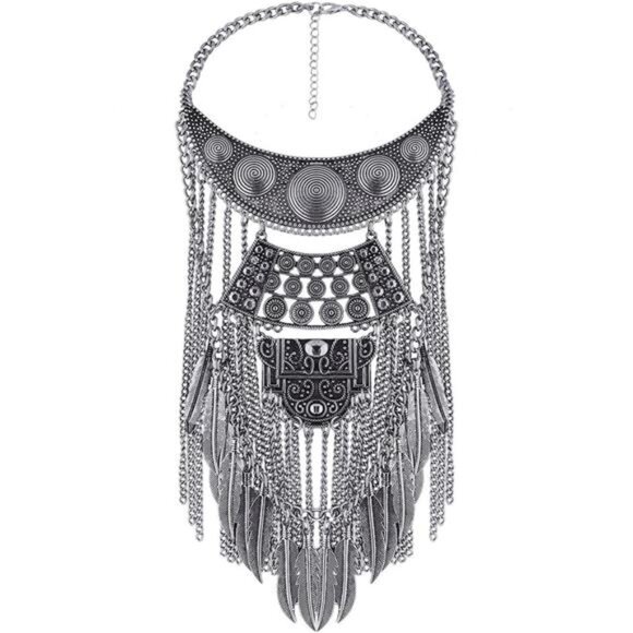 Exaggerated Vintage Maxi Choker Statement Collar Necklace Pendants - Picture 1 of 7